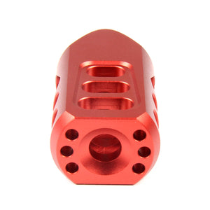 RED 1/2"x28 or 5/8"x24 Thread Tanker Style Muzzle Brake For .223/5.56 or .308