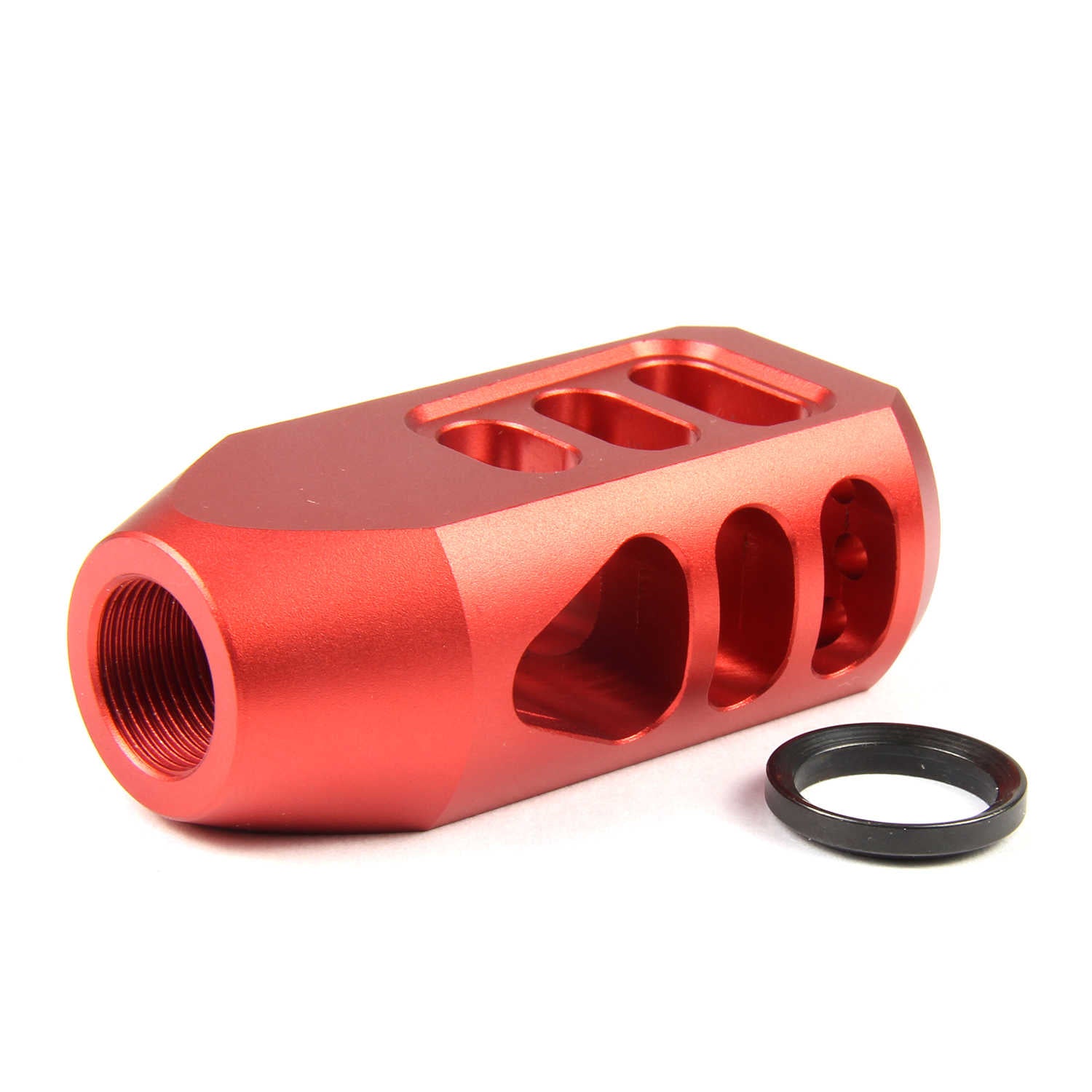 6.5 Creedmoor CRD Tanker Muzzle Brake 5/8-24 Red 6.5 Creedmoor CRD Tanker Muzzle Brake 5/8-24 Red