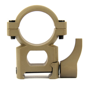 TAN 1" Diameter Scope Rings with Quick Detach Lever for Picatinny & Weaver