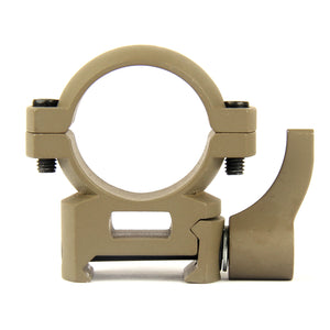 TAN 1" Diameter Scope Rings with Quick Detach Lever for Picatinny & Weaver