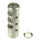 Stainless Steel 1/2"x28 or 5/8"x24 Thread Full Size Muzzle Brake For .223/5.56 or .308