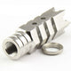Stainless Steel 1/2"x28 or 5/8"x24 Thread Shark Muzzle Brake For .223/5.56 or .308