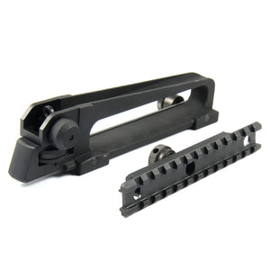 AR-15 Carry Handle w/ Rear Sight + 20mm Top Rail See Through Mount