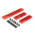 RED 3PCS COMBO M-Lok ALUMINUM Rail Mount Handguard Section 7 3 3 Slot Picatinny Weaver
