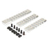 SILVER 3PCS COMBO M-Lok ALUMINUM Rail Mount Handguard Section 7 5 5 Slot Picatinny Weaver