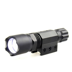 Tactical Flashlight 260 Lumens Strobe Flash Light w/ Mount Picatinny