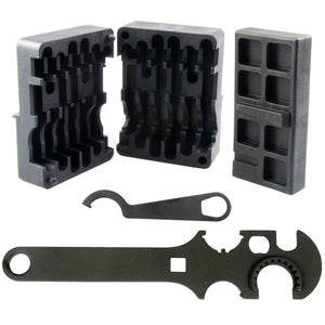 4 Combo Upper + Lower Vise Block + Wrench Armorer's Tool Kit for .223/556